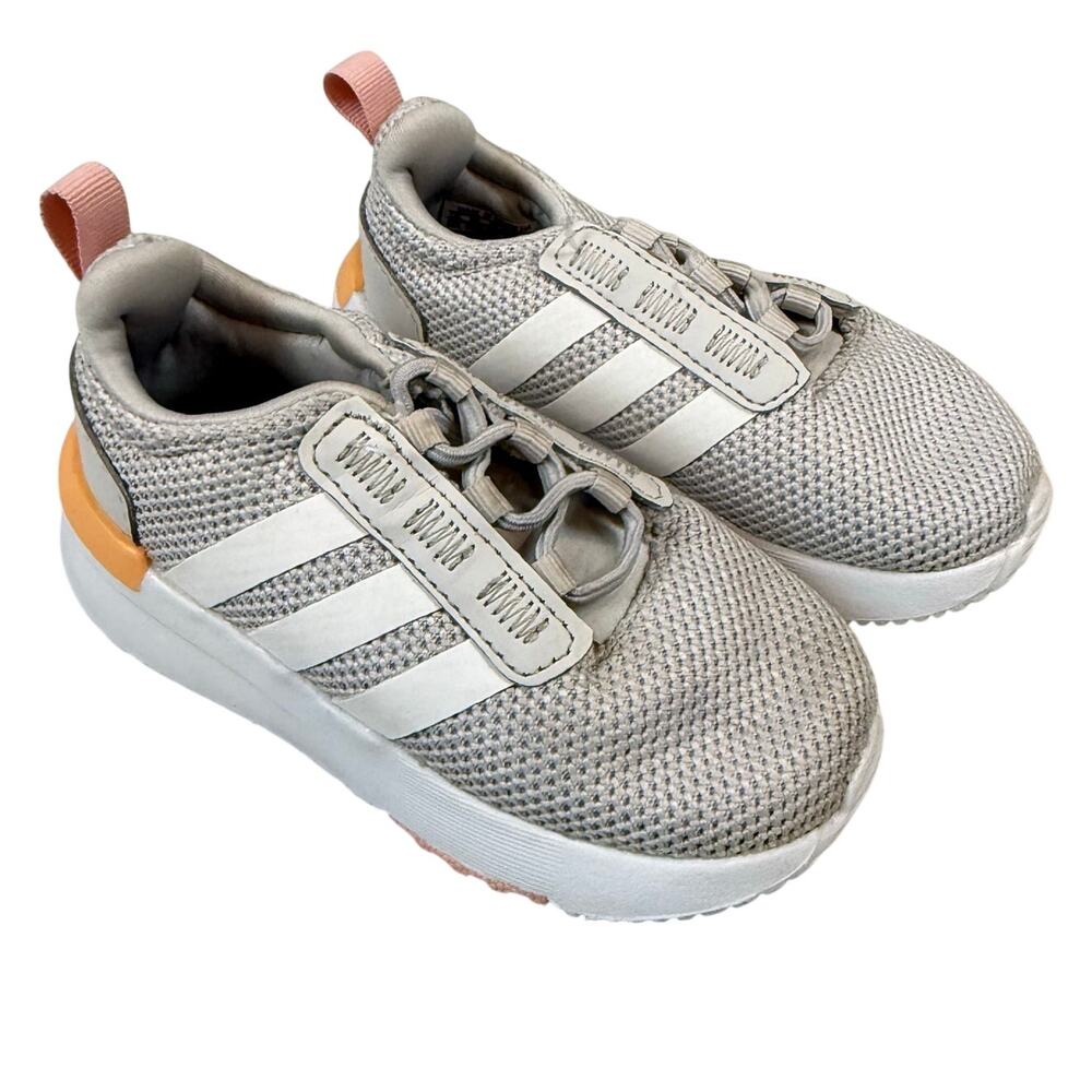 Adidas Racer TR21 PrimeGreen Sneakers Shoes Elastic Laces Toddler Girl 6 6K